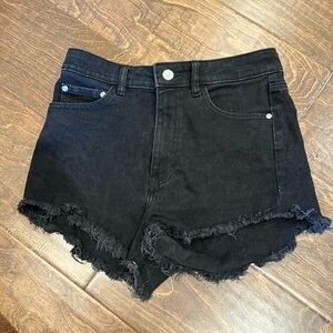 Zara black denim shorts